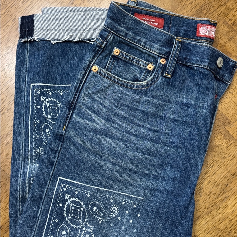 Lucky Brand Drew Mom High Rise Taper Blue Jeans NWOT